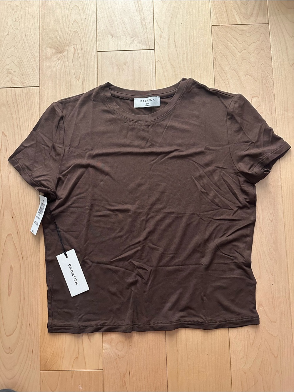 BNWT- Aritzia Babaton 'Everyday' T-Shirt Brown (XXS)